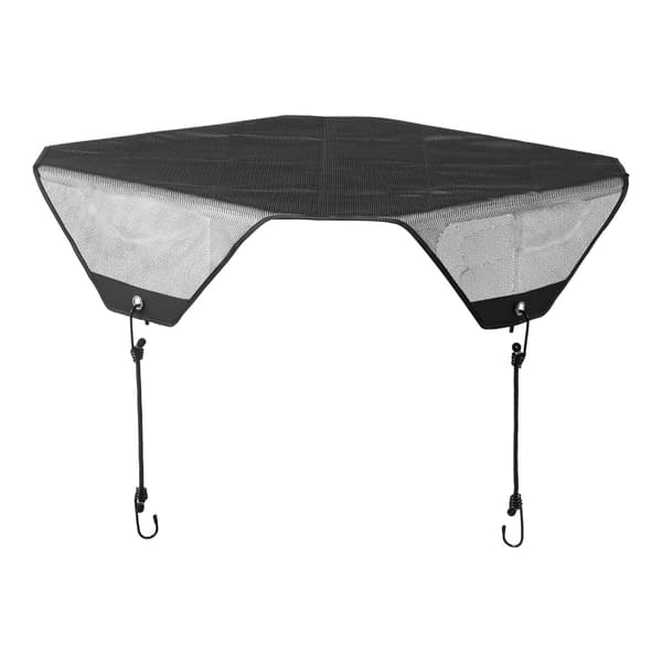 Udendørs klimaanlægsdæksel, 32x32 tommer PVC-net, sort