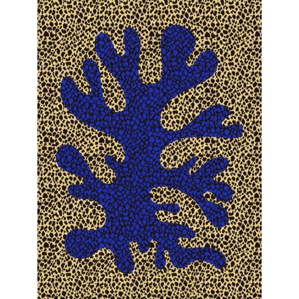 Blå og gule koralstudie - 21x30 cm