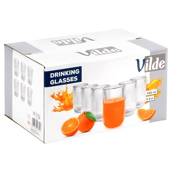 6 lasin setti, tilavuus 400 ml