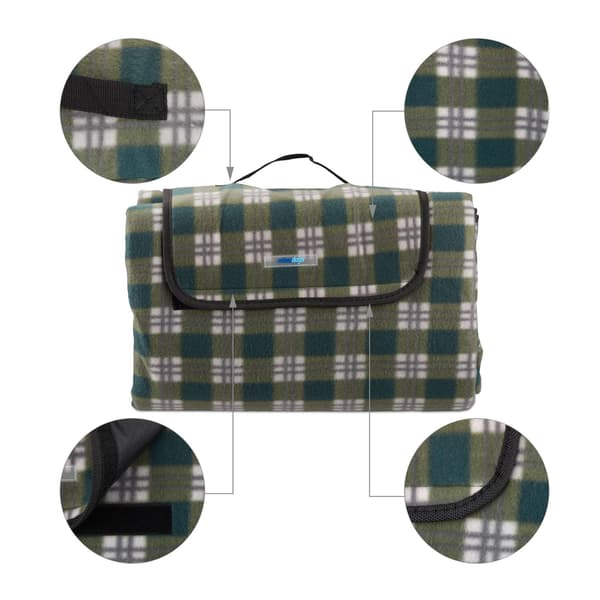 Picknickfilt 200 x 200 cm rutig