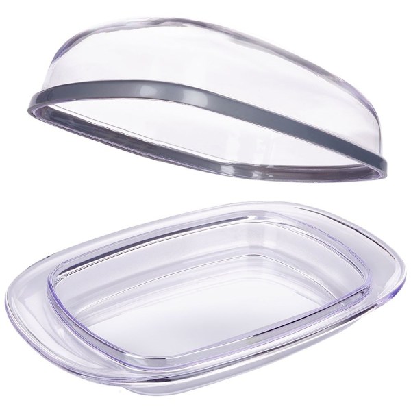 Transparent Smörbehållare i Plast för Förvaring och Servering
