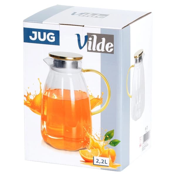 Glaskande med låg, 2,2 l kapacitet