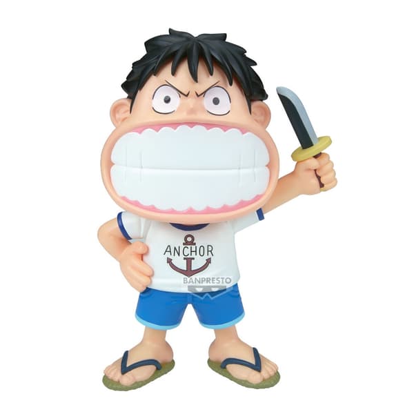 One Piece Stor Sofvimates Monkey D Luffy-figur 15 cm