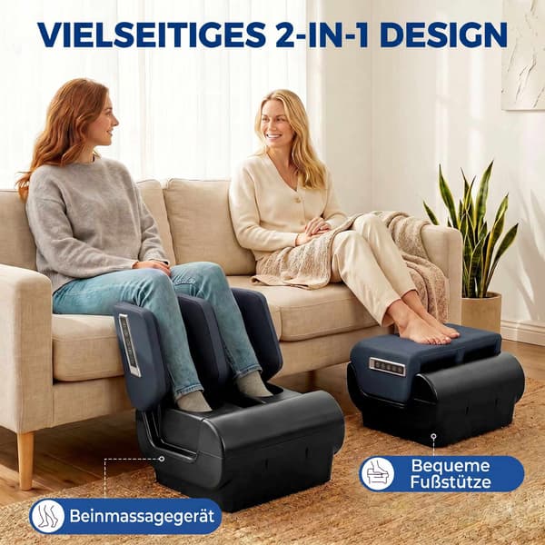 Fod- og benmassager med varme, luftkompression og timer