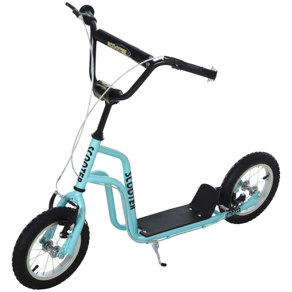 Scooter Kick Scooter Lasten Skootteri City Scooter Potkulauta Pneumaattisilla Renkailla 12 Tuumaa, Alkaen 5 Vuotta, Sininen, 120X58X75-80Cm