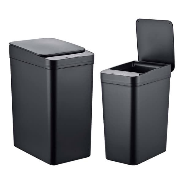 Sensor Køkkenspandesæt, 9L & 15L, Sort, Automatisk