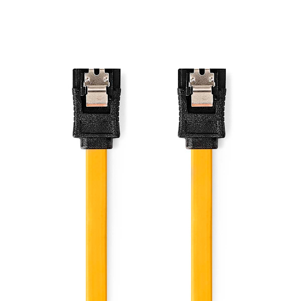 SATA kaapeli | 6 Gbps | SATA 7-Pin naaras | SATA 7-Pin naaras | Niklattu | 1.00 m | Litteä | PVC | Keltainen | Laatikko