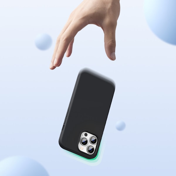 Gummi flexibelt silikonfodral till iPhone 13 Pro svart