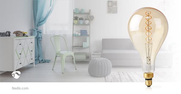 LED Glödlampa E27 | A160 | 5 W | 280 lm | 2000 K | Dimbar | Varm Vit | Retrostil | 1 st.