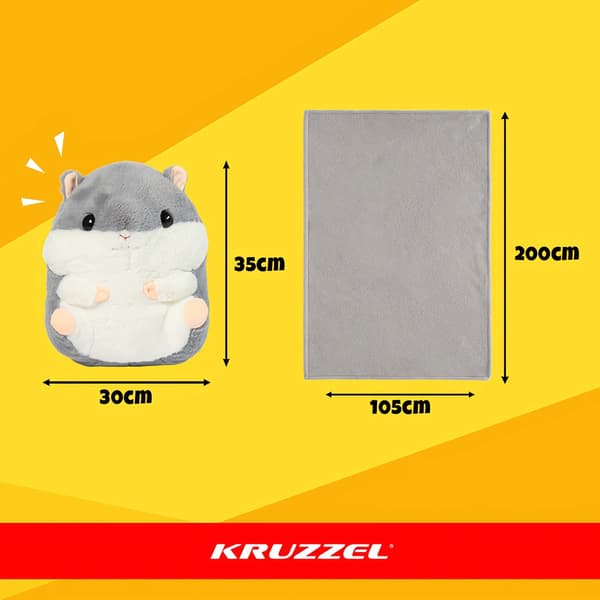 3-in-1 Hamsteripeitto, Tyyny ja Lelu – 105x200 cm