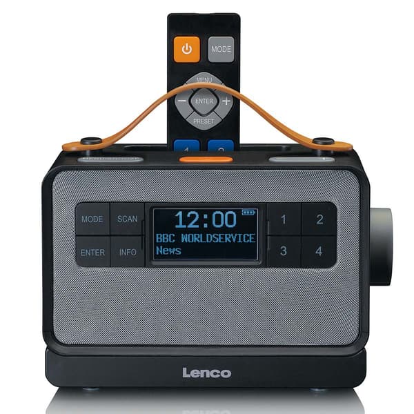 Bærbar DAB+ radio med Bluetooth, Easy Mode, sort