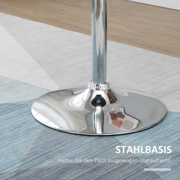 Round Bar Bord Højde Justerbart Roterende Bord Stål Sort Ø61X70-97Cm