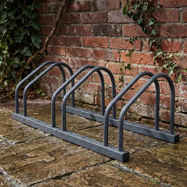 Cykelställ, golv- eller väggmontering, stål, 65 mm däck