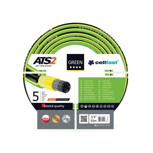 Cellfast - Puutarhaletku - Vihreä Ats2™ - 3/4" - 50 M