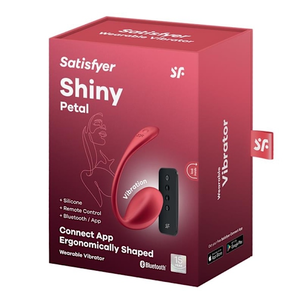 Kiiltävä terälehti Satisfyer Connect APP Red -sovelluksella