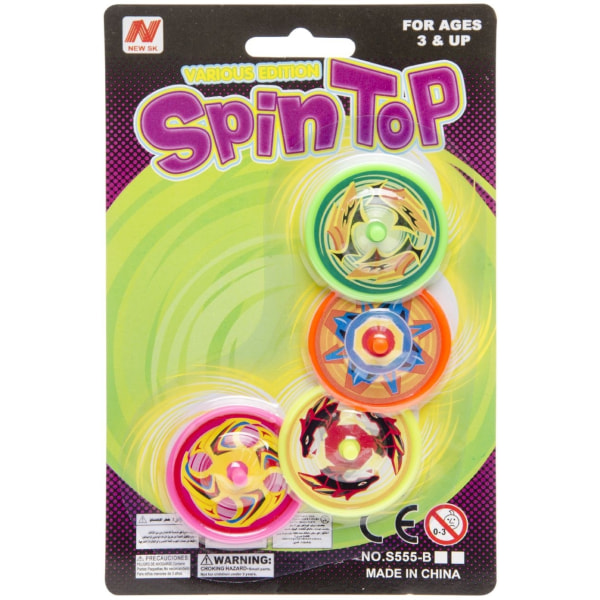 Spin Top en uppsättning med 4 färgglada snurror