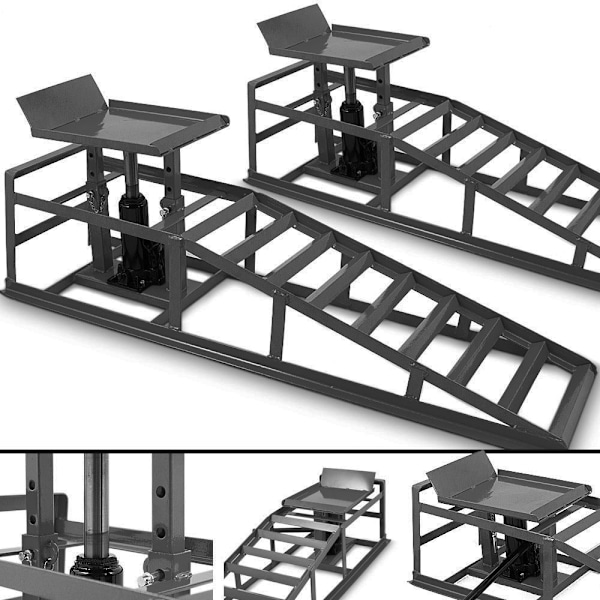 Grafiitinväriset rampit hydraulisella nostotoiminnolla, kantavuu