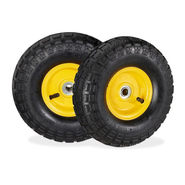 Säckbil hjul set med 2 stålfälgar