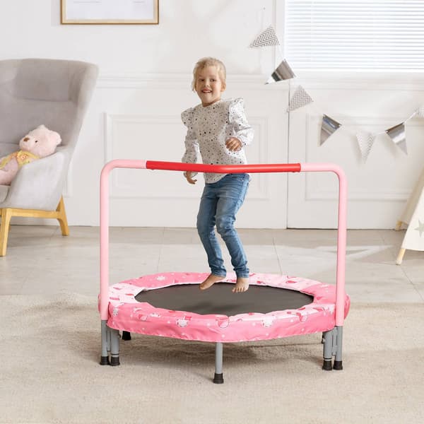 Børnetrampolin 36 tommer, foldbar med styr