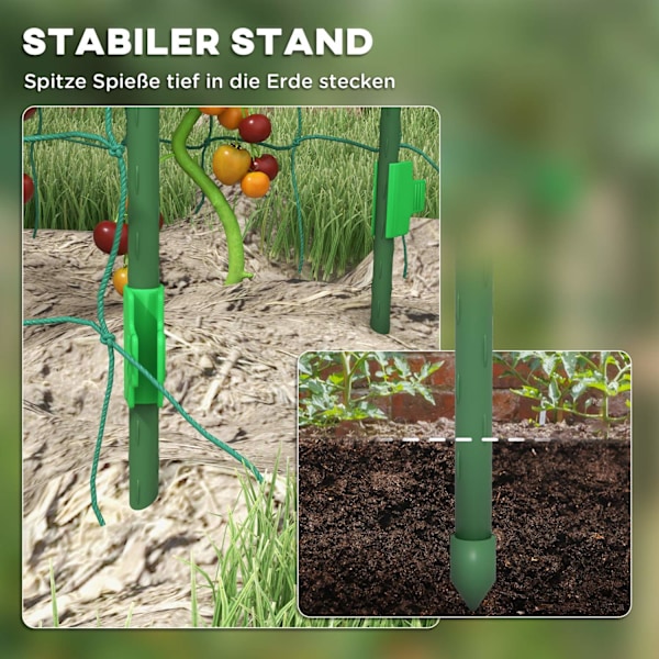 Trellis til klatreplanter, justerbart espalier, planteespalier med net, planteramme, stål, grøn, 43 x 182 x 183 cm til haven, balkon