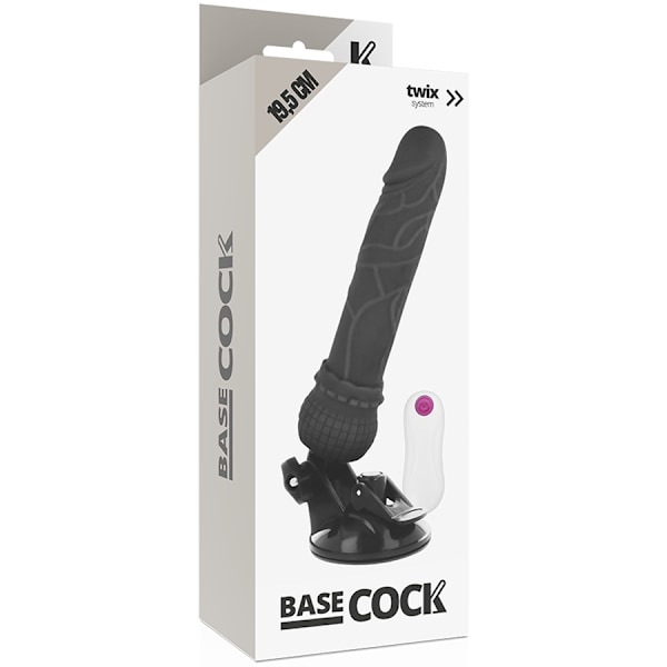 Basecock - Realistisk Vibratorfjärrkontroll Svart 19,5 Cm -O- 4 Cm