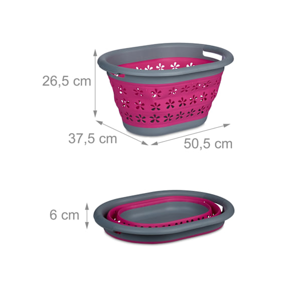 Vikbar tvättkorg 17 l