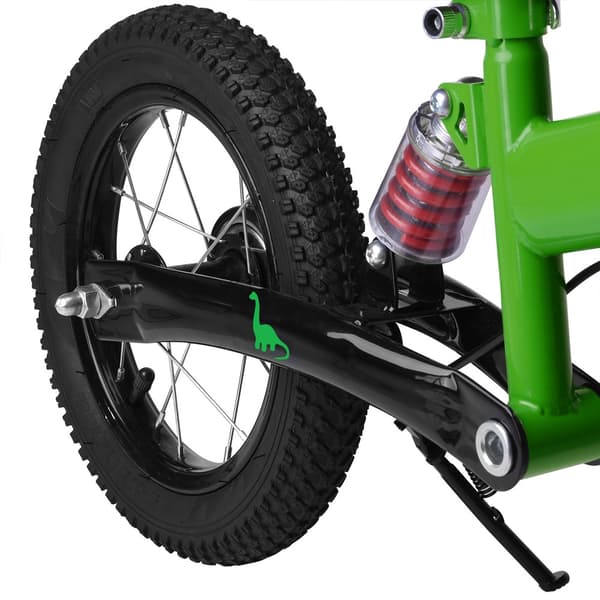 Løbecykel 12" Grøn, Justerbart Sæde & Håndbremse