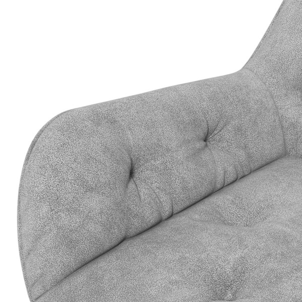 Kontorstol Skrivebordsstol Med Vippefunktion, Computerstol Højdejusterbar, Ergonomisk Arbejdsstol Med Fløjlslook, Lysegrå