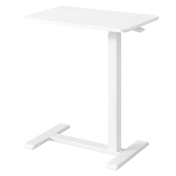 Ställbart ståbord med hjul – Vitt, 60×40 cm