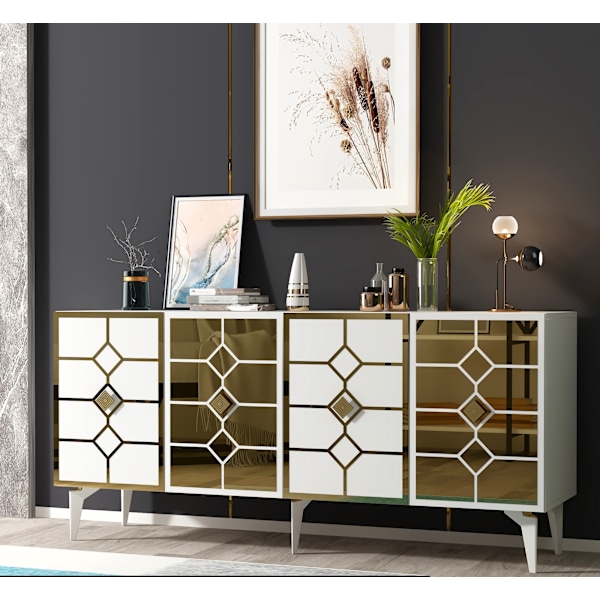 Konsol Irmak - Vit, Guld