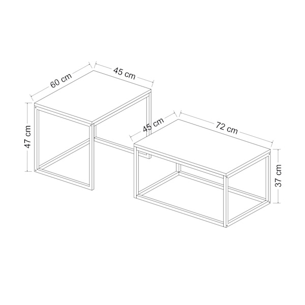 Soffbord Leka - Svart