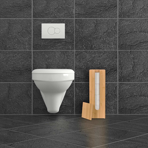 Opbevaring af toiletruller i bambus