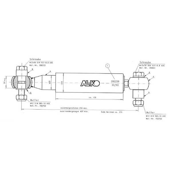 AL-KO Octagon støddæmper grøn 900 - 1600 kg