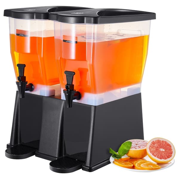 Dobbelt drikkevaredispenser, 2 x 3 gallon, stativhaner