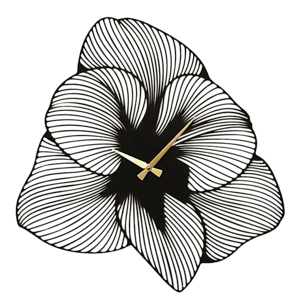 Dekorativ metallväggklocka Azalea metallväggklocka - APS039 70 - Svart