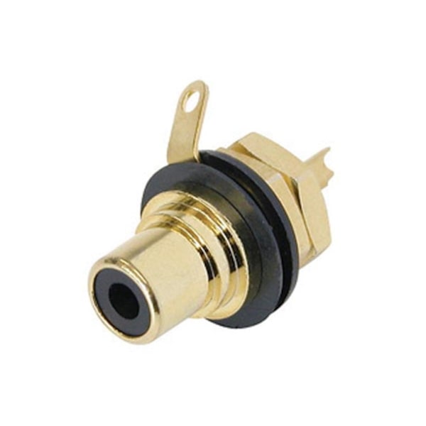 Rean - Phono Receptacle (Rca) - Guldbelagte kontakter - Sort