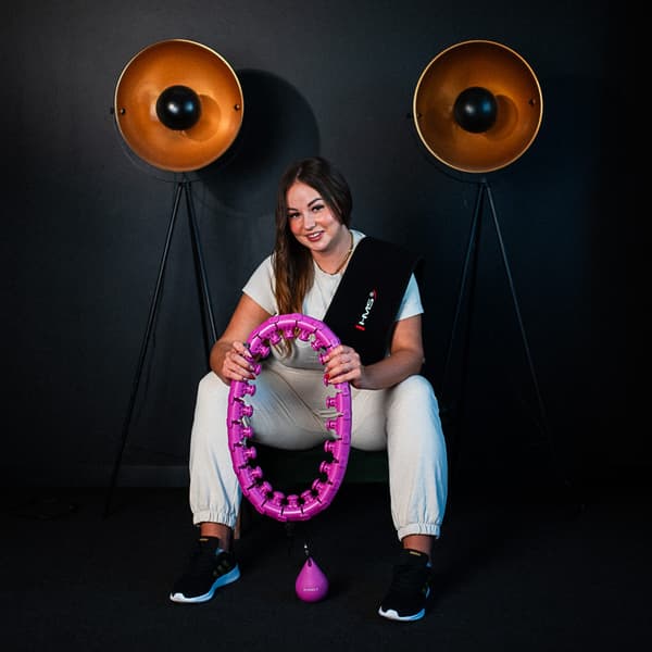 Viktad Hula Hoop, Violet, Plus Size, Midjestöd