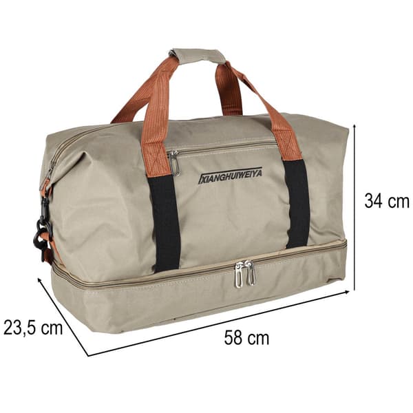 Rejsetaske, 58 x 34 cm, Skorum, Beige