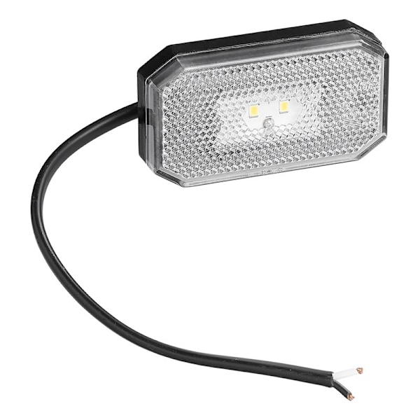 Forreste positionslygte 12/24V hvid 80 x 44 mm LED
