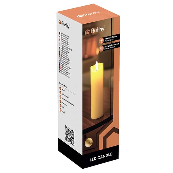 LED-kynttiläsisuste, lepattava liekki, 17x5cm, 1 kpl