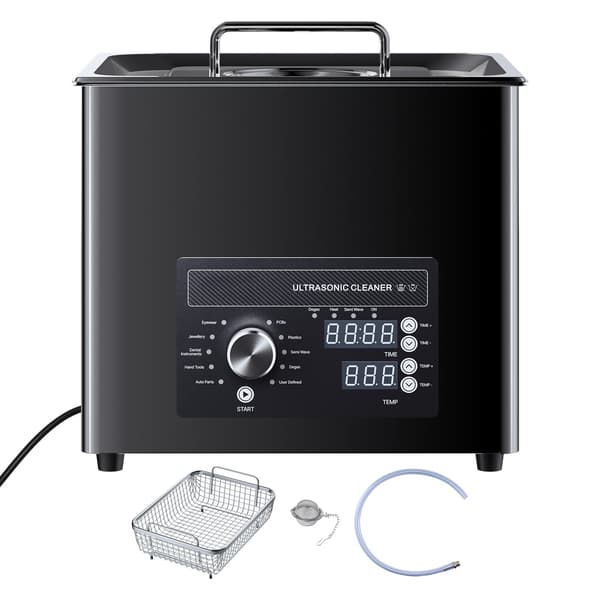 Ultralydsrenser 10L, rustfrit stål, 40kHz knapkontrol
