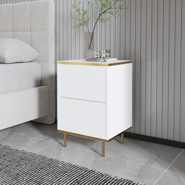 Natbord Imaj - Hvid, Guld