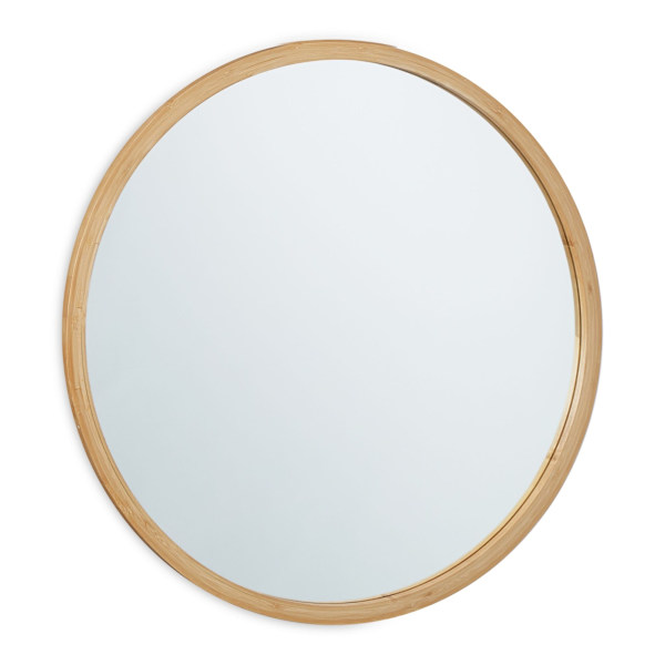Rund bambu väggspegel 61 cm