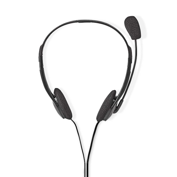 PC-headset | On-Ear | Stereo | 2x 3.5 mm | Fold-Away Mikrofon | Sort