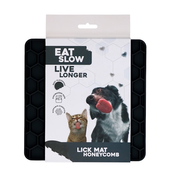 Spis Langsomt Lev Længre Lick Mat Honeycomb Grey