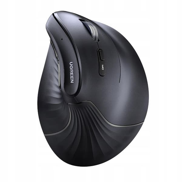 UGREEN Ergonomisk Vertikal Mus 4000 DPI max, 5 knappar - Svart