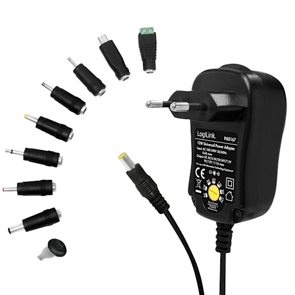 Netadapter 230V-> 3-12V 1A 12W