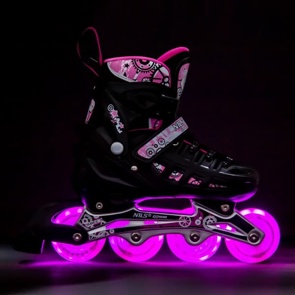 Inline & luistimet, vaaleanpunainen LED, koko M (35-38)