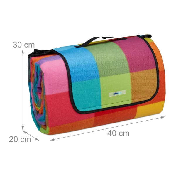 Picknickfilt 300 x 200 cm rutig