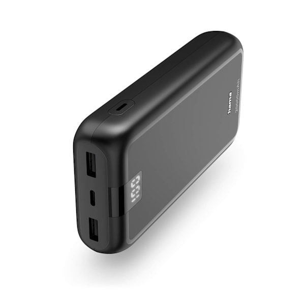 HAMA Powerbank 20000mAh 2xUSB-A+1xUSB-C antrasiitti Antrasiitti